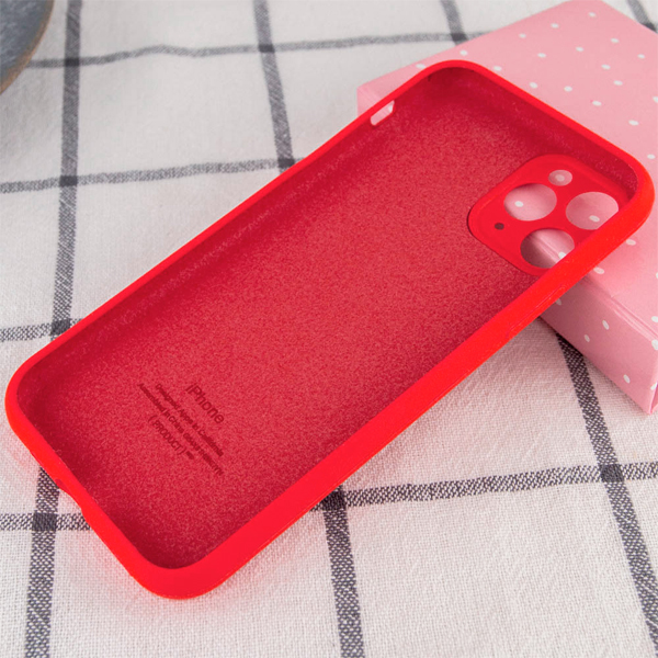 Чехол Soft Touch для Apple iPhone 12 Pro Max Red with Camera Lens Protection