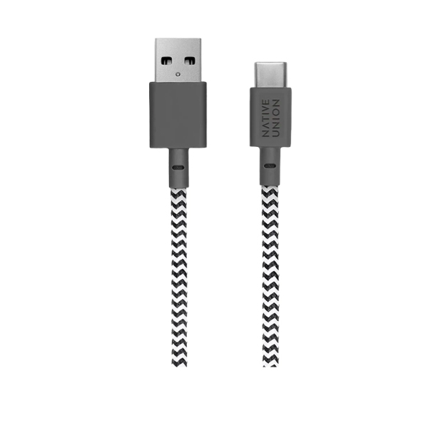 Кабель Native Union Belt Cable USB-A to USB-C 1.2m Zebra (BELT-AC-ZEB-NP)