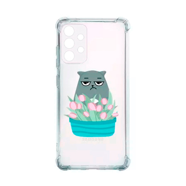 Чохол Wave Cute Case для Samsung A23-2022/A235-2022 Clear Cat is a Mood with Camera Lens