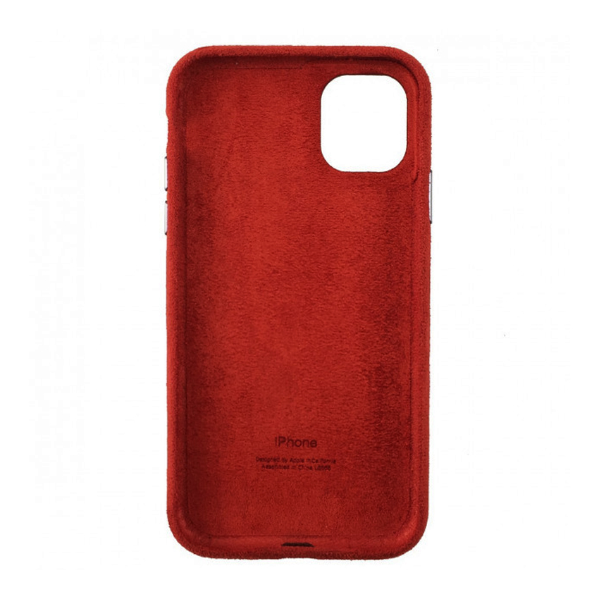 Чехол Alcantara для Apple iPhone 12 Pro Max Red