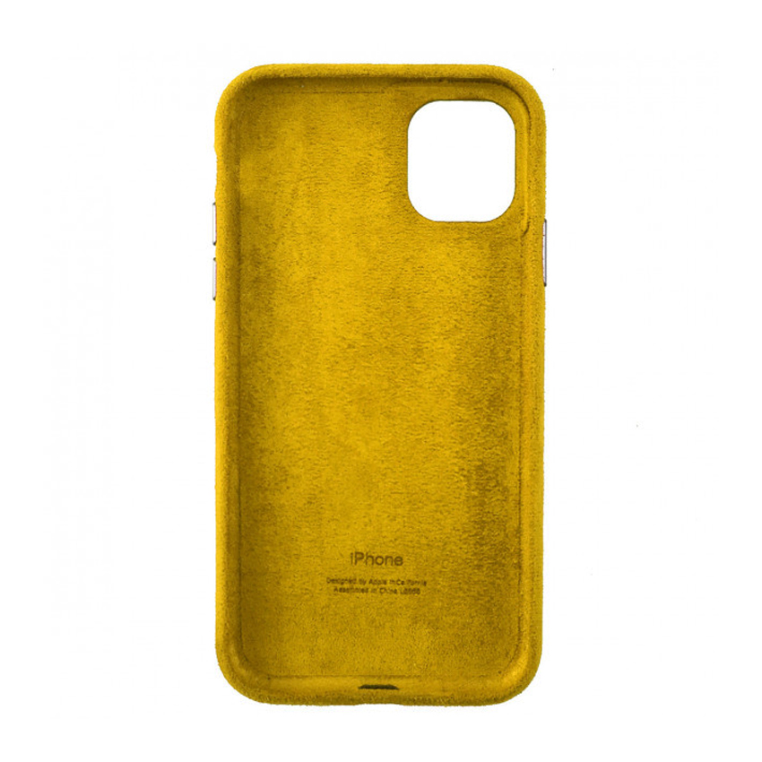 Чохол Alcantara для Apple iPhone 12/12 Pro Yellow