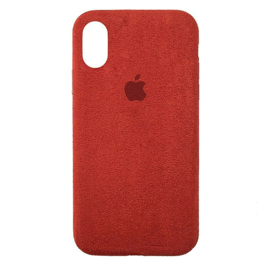 Чохол Alcantara для Apple iPhone X/XS Red