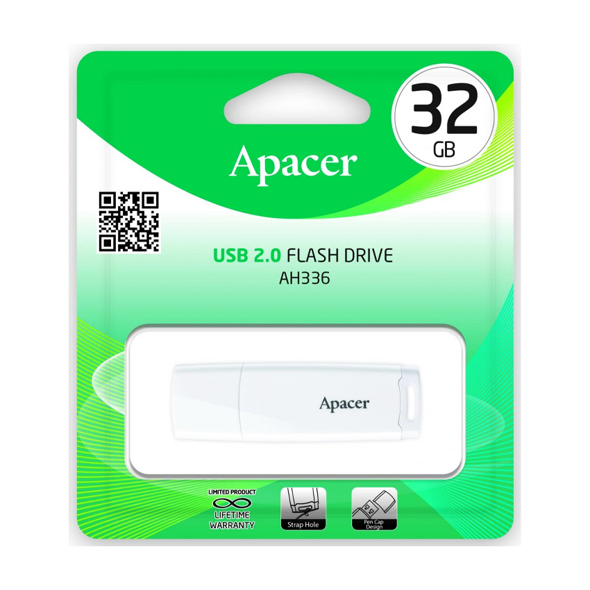 Флешка Apacer 32Gb AH336 White USB 2.0