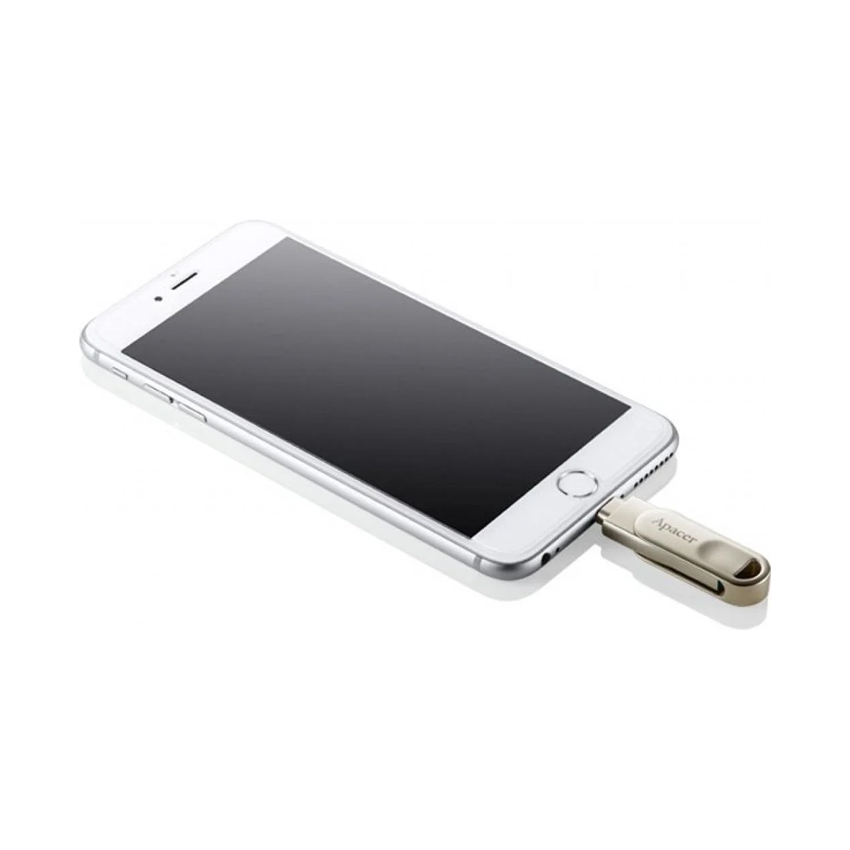 Флешка Apacer 32GB AH790 Lightning Dual USB 3.1 Silver (AP32GAH790S-1)