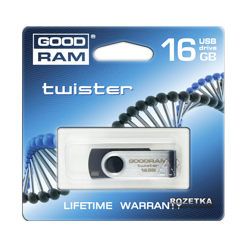 Флешка GOODRAM 16 GB Twister (PD16GH2GRTSKR9, UTS2-0160K0R11)