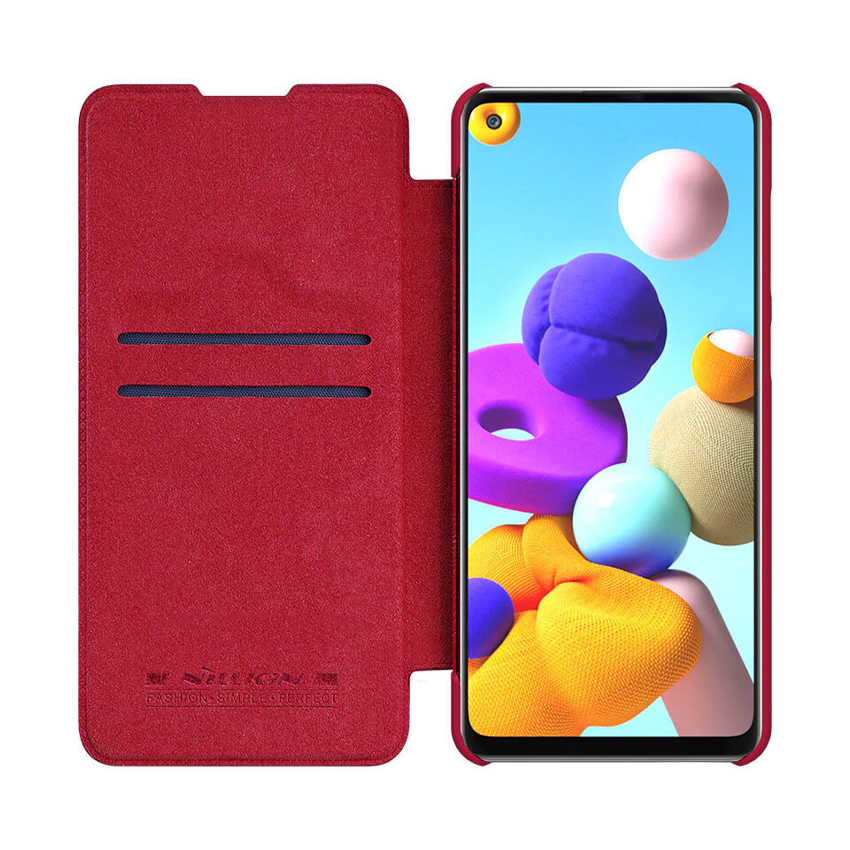 Чехол книжка Kira Slim Shell для Samsung A21s-2020/A217 Nillkin Qin Series Red