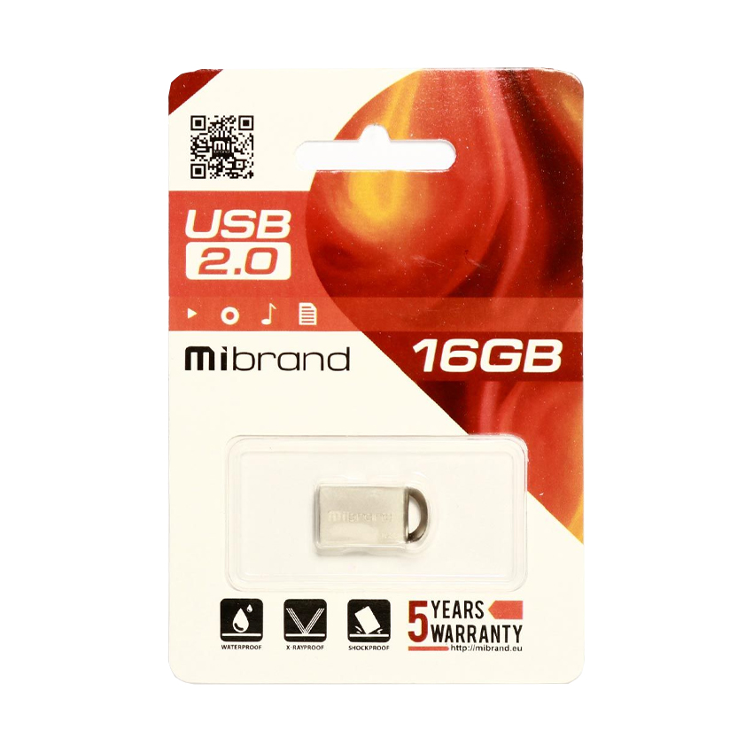 Флешка Mibrand 16GB lynx USB 2.0 Silver (MI2.0/LY16M2S)