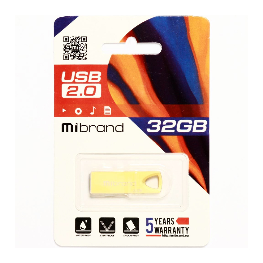 Флешка Mibrand 32GB USB 2.0 Gold (MI2.0/TA32U2G)
