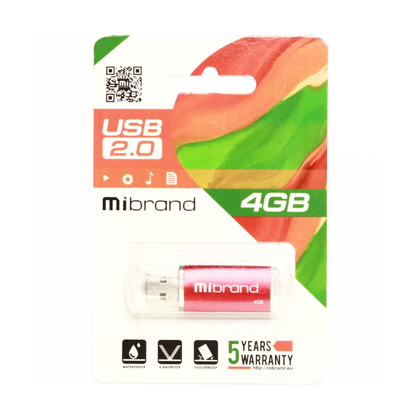 Флешка Mibrand 4GB Cougar USB 2.0 Red (MI2.0/CU4P1R)