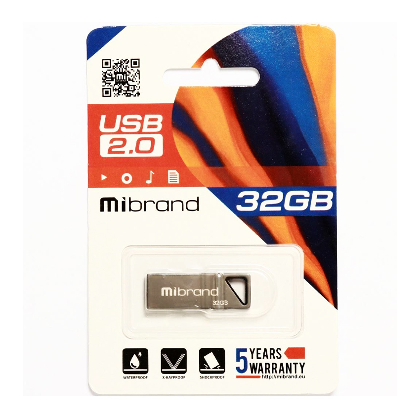Флешка Mibrand 32GB Stingray USB 2.0 Grey (MI2.0/ST32U5G)