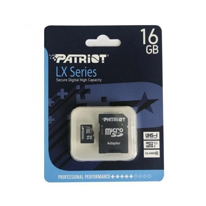 Карта пам'яті Patriot 16 GB microSDHC UHS-I + SD adapter PSF16GMCSDHC10