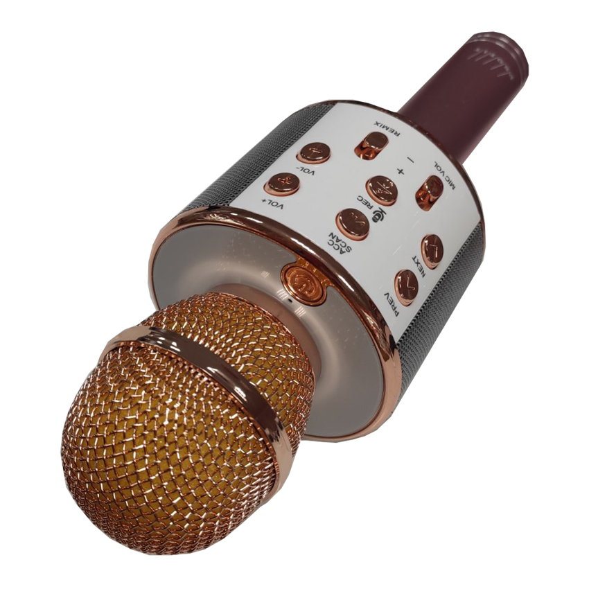 Портативная Bluetooth колонка-микрофон Profit WS-858 Rose Gold