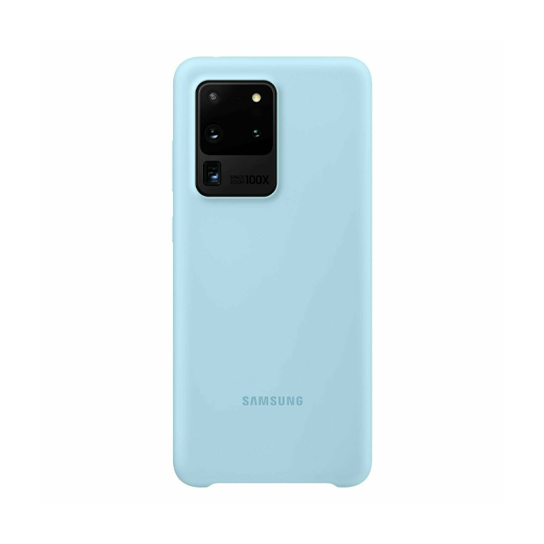 Чехол накладка Samsung G988 Galaxy S20 Ultra Silicone Cover Sky Blue (EF-PG988TLEG)