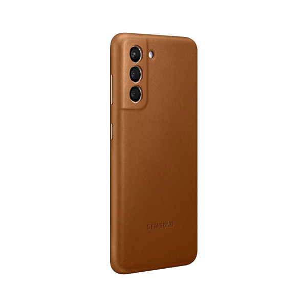 Чехол накладка Samsung G996 Galaxy S21 Plus Leather Cover Brown (EF-VG996LAEG)