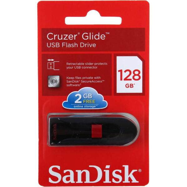 Флешка SanDisk 128 GB Cruzer Glide (SDCZ60-128G-B35)