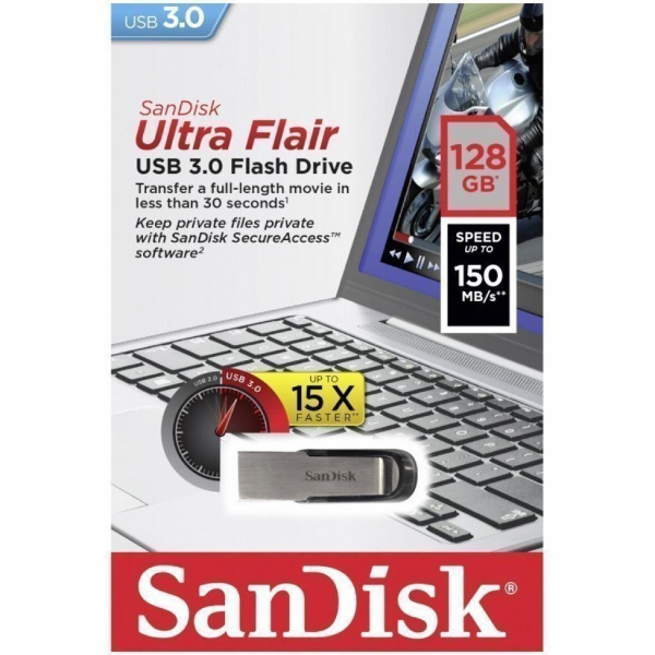 Флешка SanDisk 128 GB Ultra Flair Black (SDCZ73-128G-G46)