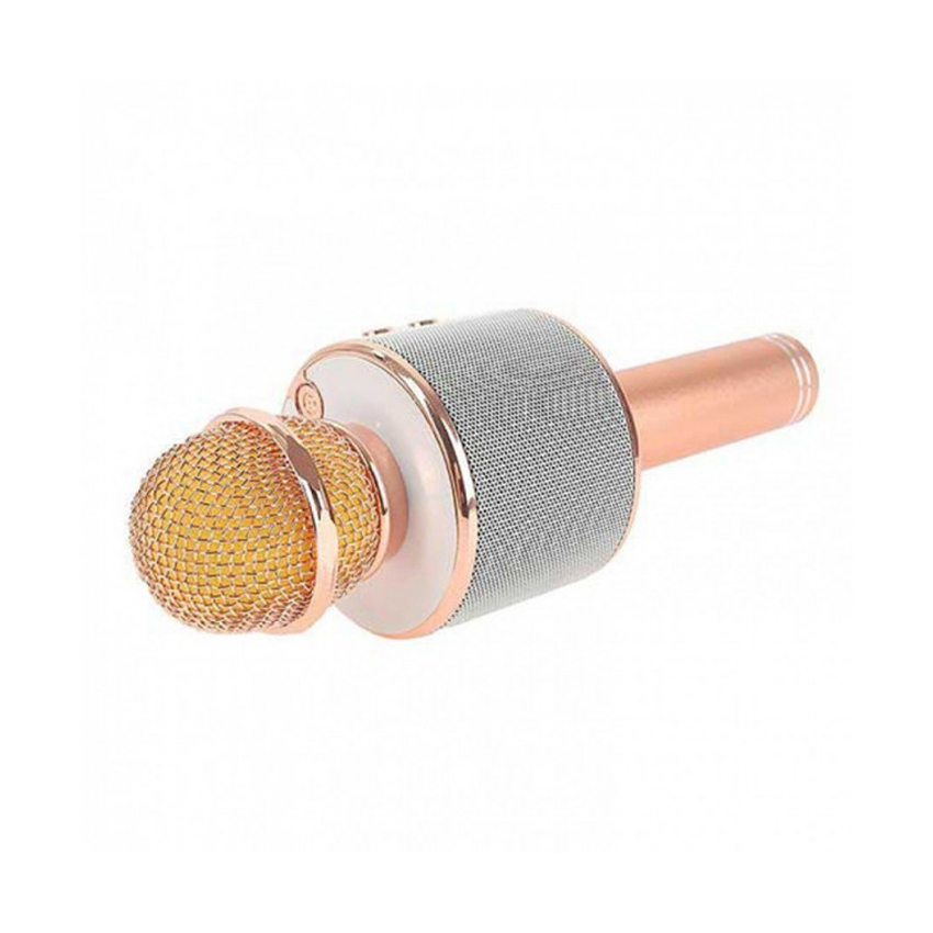 Портативная Bluetooth колонка-микрофон Wster WS-858 Rose Gold