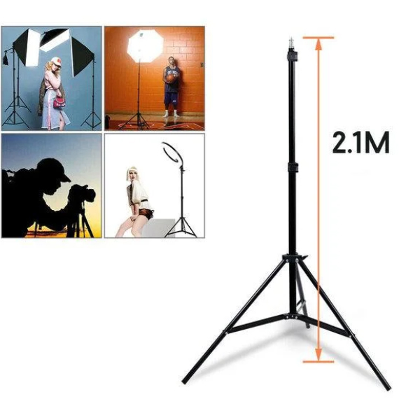 Набір для блогерів 2 в 1
кільцева лампа 33 см HX-300 + тренога 2.1 m Black