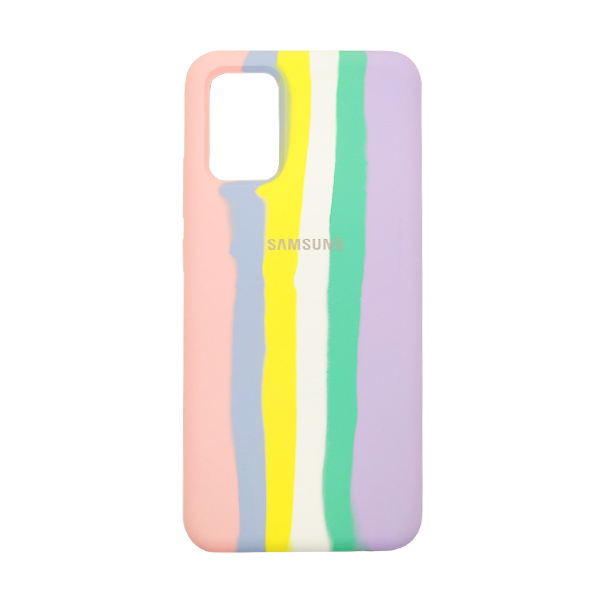 Чохол Silicone Cover Full Rainbow для Samsung A02s-2021/A025 Pink/Lilac