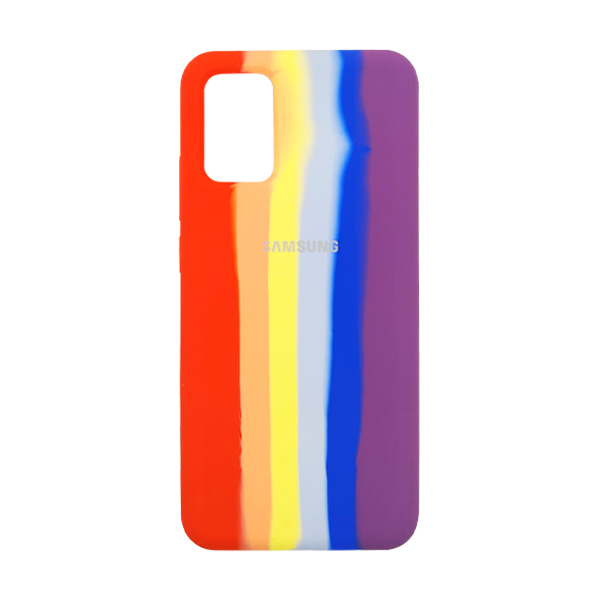 Чохол Silicone Cover Full Rainbow для Samsung A02s-2021/A025 Red/Violet