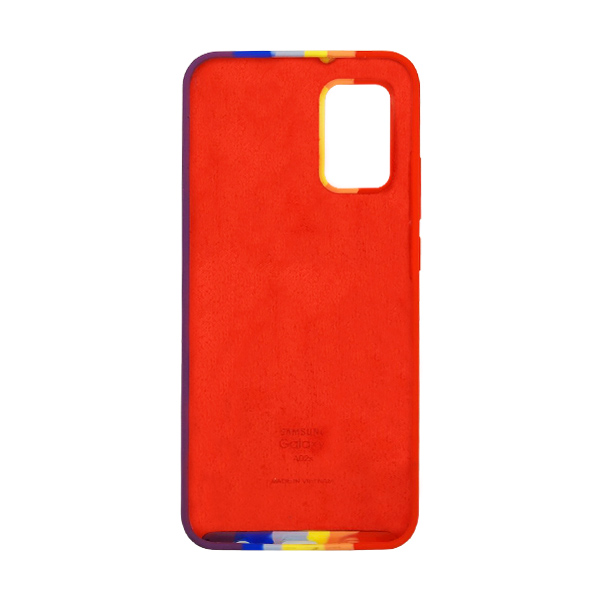 Чохол Silicone Cover Full Rainbow для Samsung A02s-2021/A025 Red/Violet