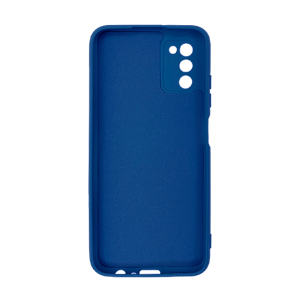 Чехол Original Soft Touch Case for Samsung A03s-2021/A037 Dark Blue with Camera Lens