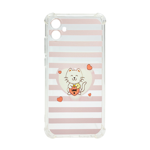 Чохол Wave Cute Case для Samsung A04e-2022/A042 Clear Kitty Love with Camera Lens