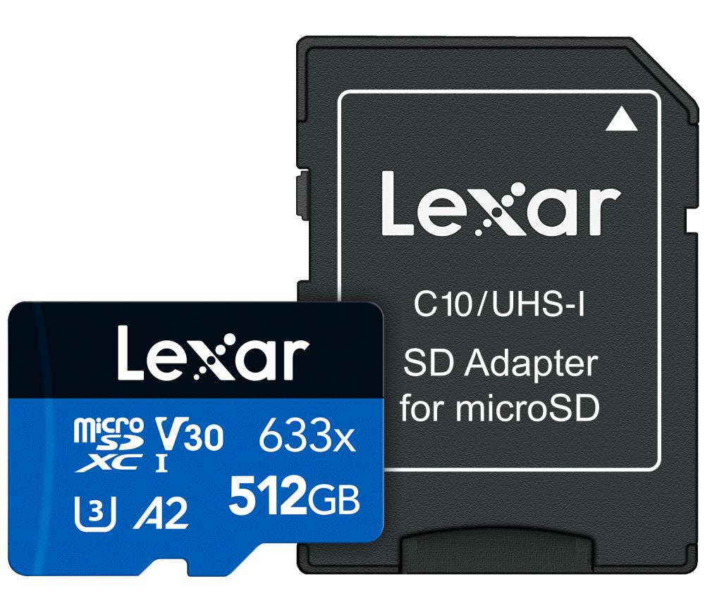Карта пам’яті MICRO SDXC LEXAR 512GB UHS-I W/ADAPTER (LSDMI512BB633A)