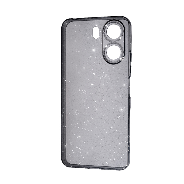 Чехол Silicon Shiny Case Xiaomi 13C/Poco C65 Glitter Clear/Black