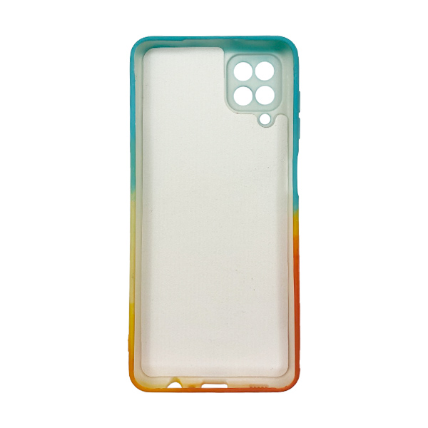 Чехол Silicone Cover Full Brush Stroke для Samsung A12-2021/A125 Orange/Blue