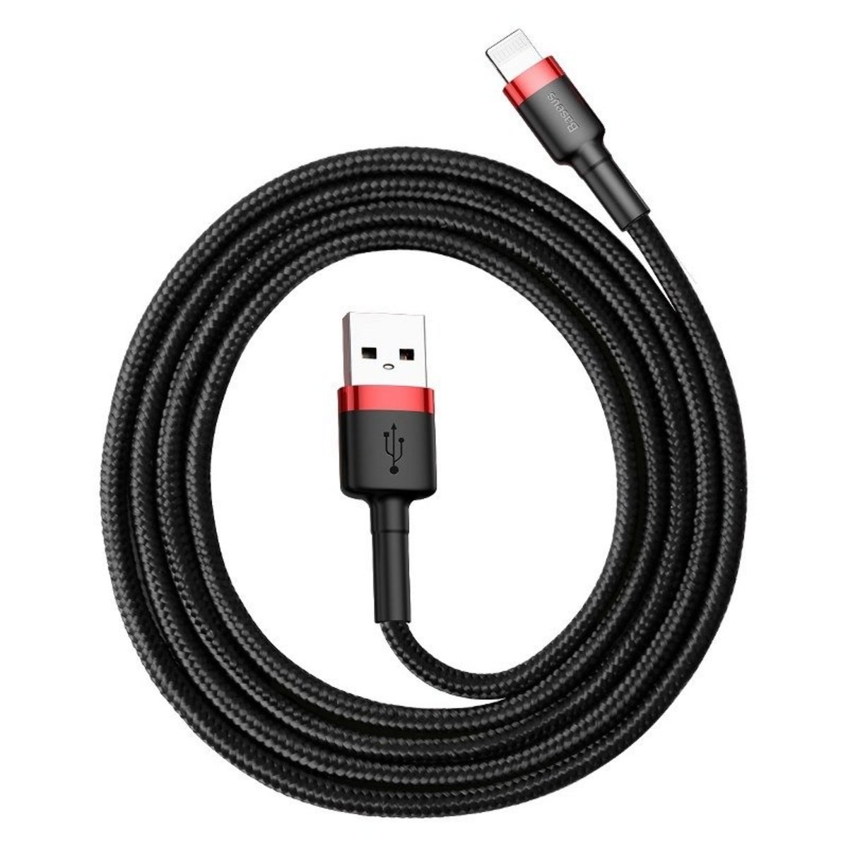 Кабель Baseus Cafule Cable USB For Lightning 1.5A 2m Red+Black