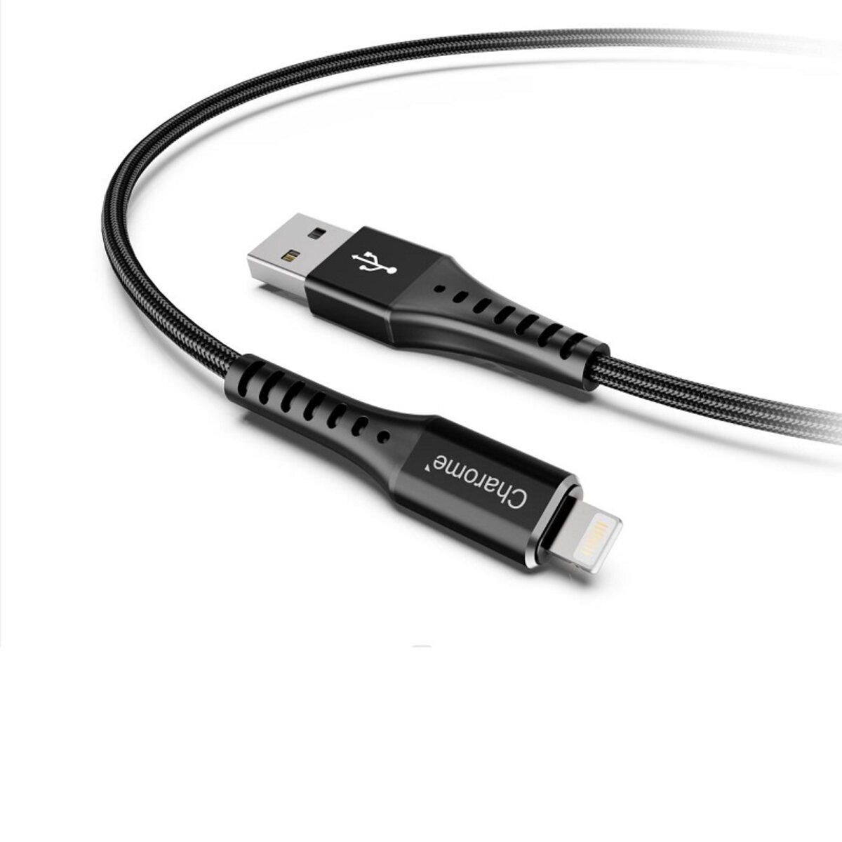 Кабель CHAROME C22-03 USB-A to Lightning aluminum alloy charging data cable Black