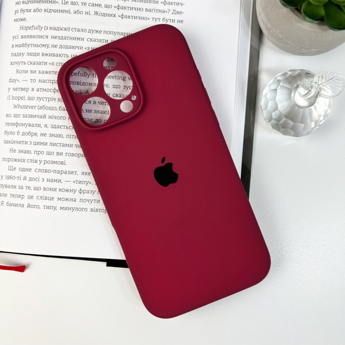 Чохол для смартфона Silicone Full Case AA Camera Protect for Apple iPhone 16 Pro Max 47,Plum