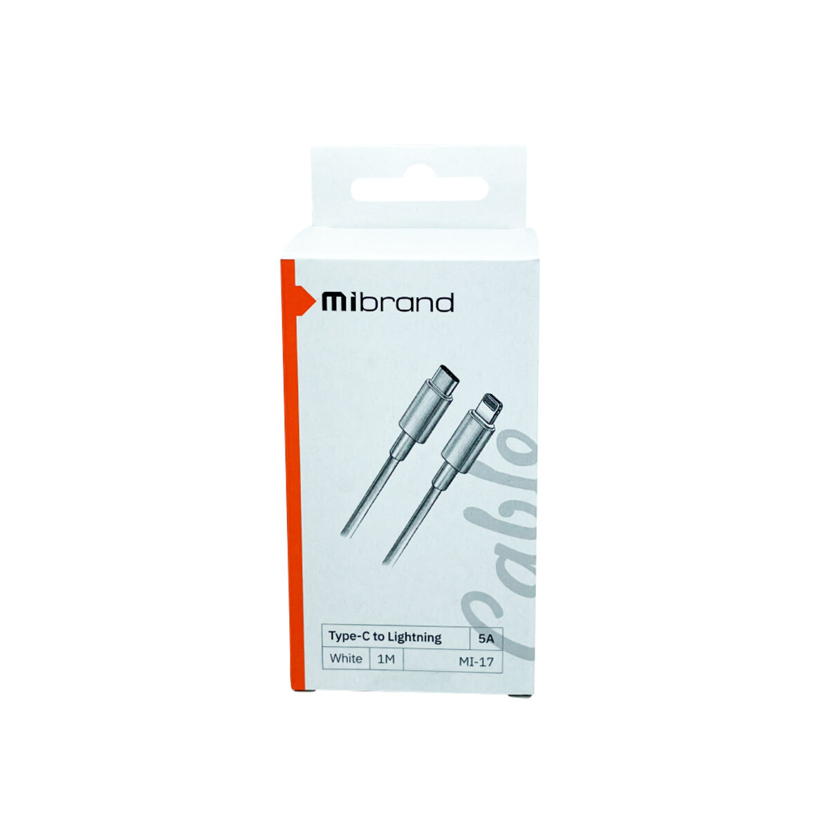 Кабель Mibrand MI-17 Flexible Charging Line Type-C for Lightning 5A 1m White