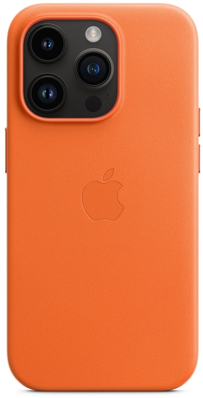 Чехол Apple iPhone 14 Pro Leather Case with MagSafe Orange (MPPL3)