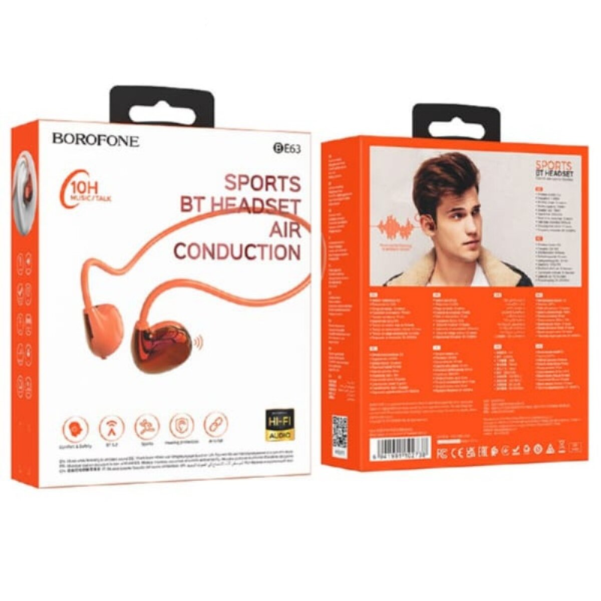 Навушники BOROFONE BE63 Talent air conduction BT headset Red Sun