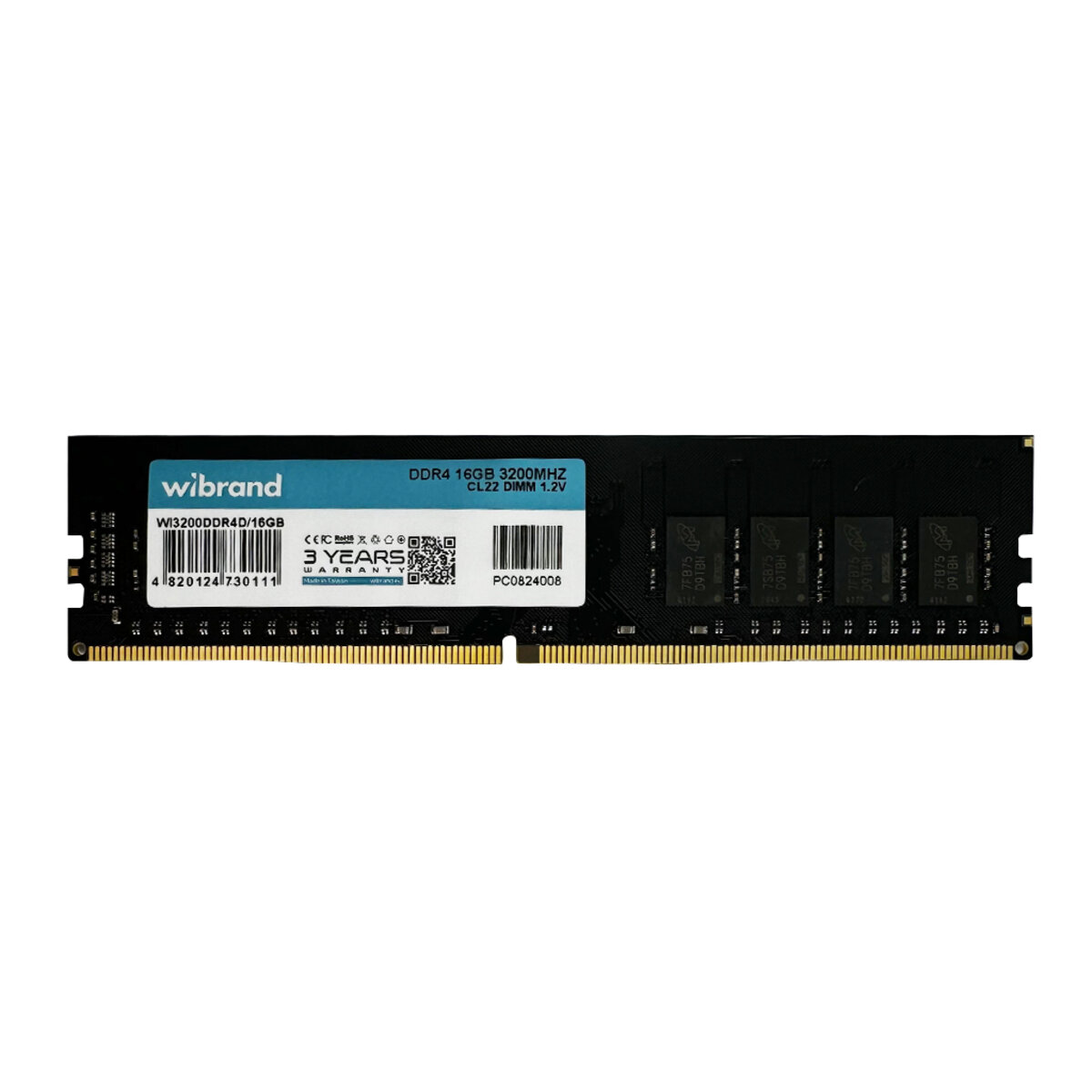 Оперативна пам'ять DDR4 Wibrand 16GB 3200MHz CL22 DIMM