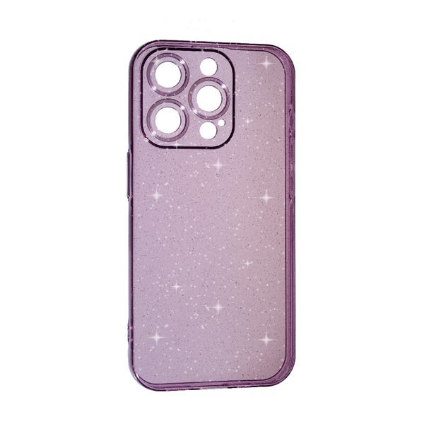 Чохол Silicon Shiny Case iPhone 13 Pro Max Glitter Clear/Purple