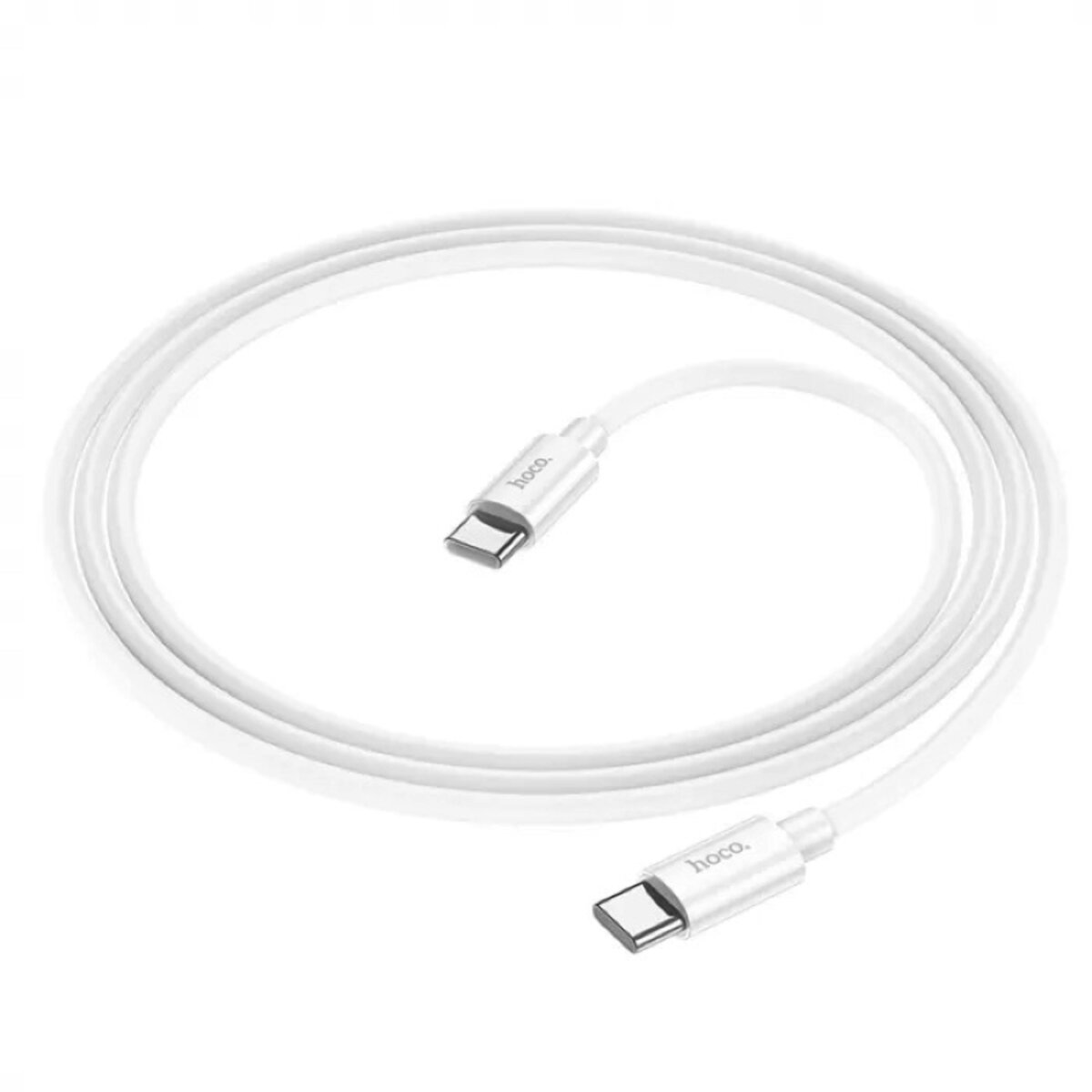 Кабель HOCO X87 Magic silicone 60W PD charging data cable for Type-C to Type-C White