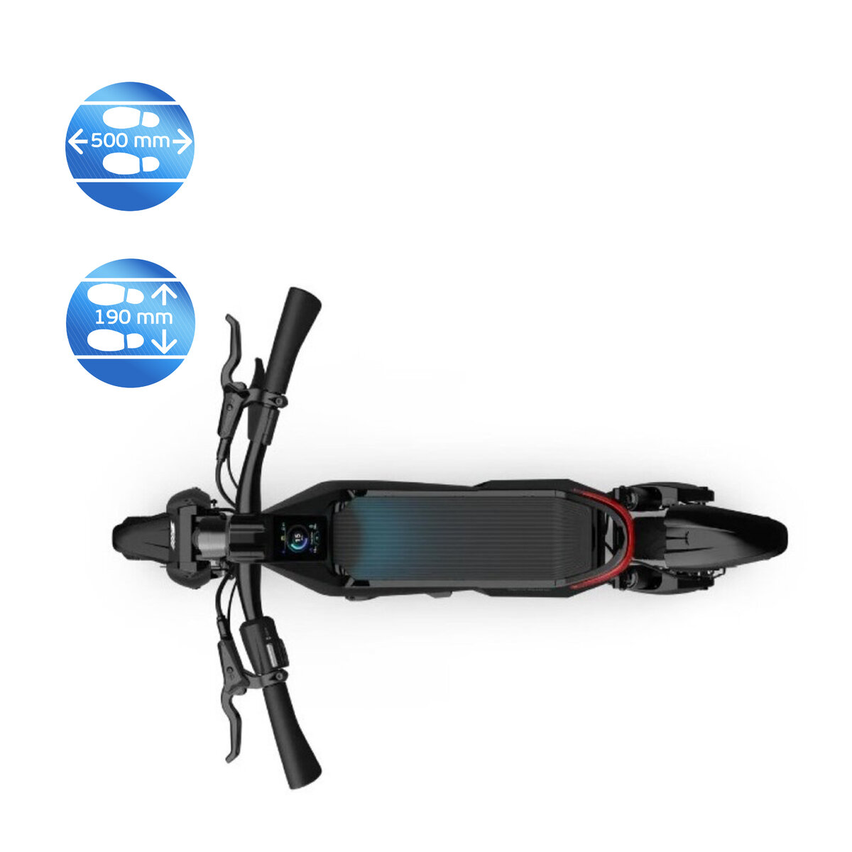 Електросамокат OKAI ES800 Panther Off-Road Black 12", 1500(3000)W, Dual Motor, 19.2Ah, 50km, 60kmh, 35%, NFC, App, 43kg