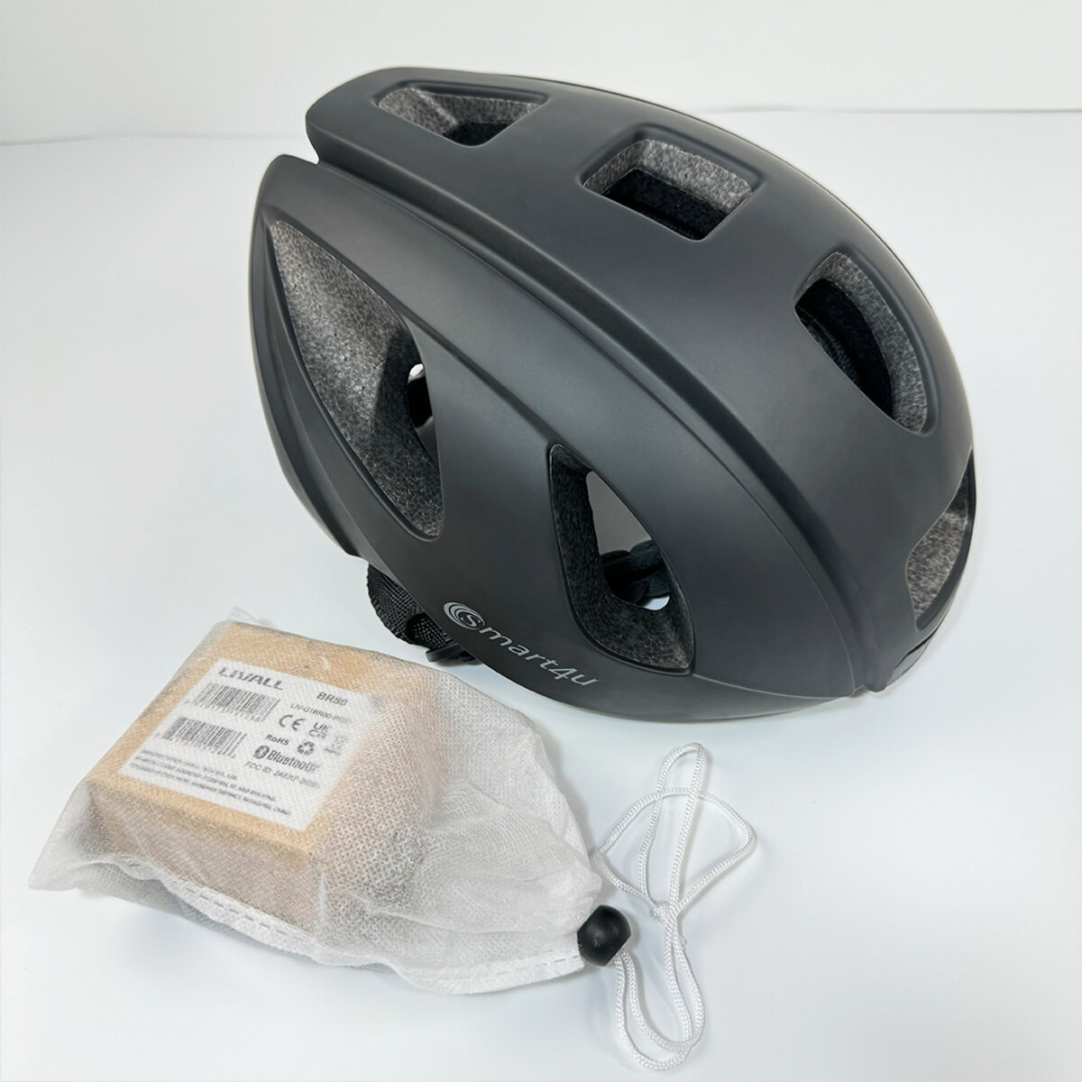 Захисний шолом Smart4u R55 (M) Black (55-59см), акустика, мікрофон, сигнали поворотів та стопів, додаток, пульт BR80