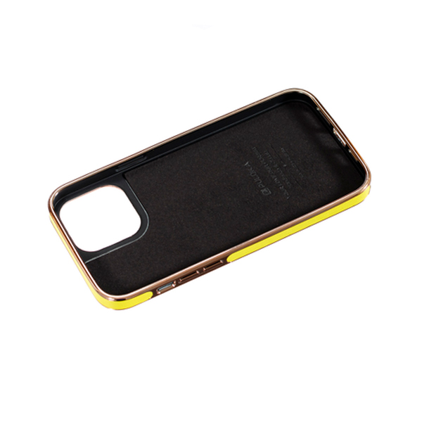 Чехол Puloka Leather Case для iPhone 13 Pro Max Yellow