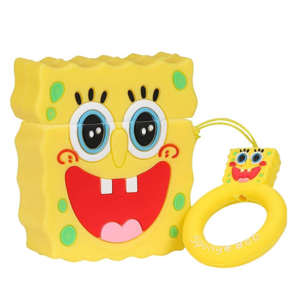 Футляр для навушників AirPods/AirPods 2 3D Sponge Bob Series Yellow