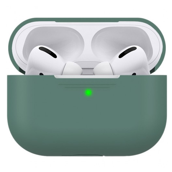Футляр для наушников AirPods Pro AhaStyle Full Cover Silicone Case Midnight Green