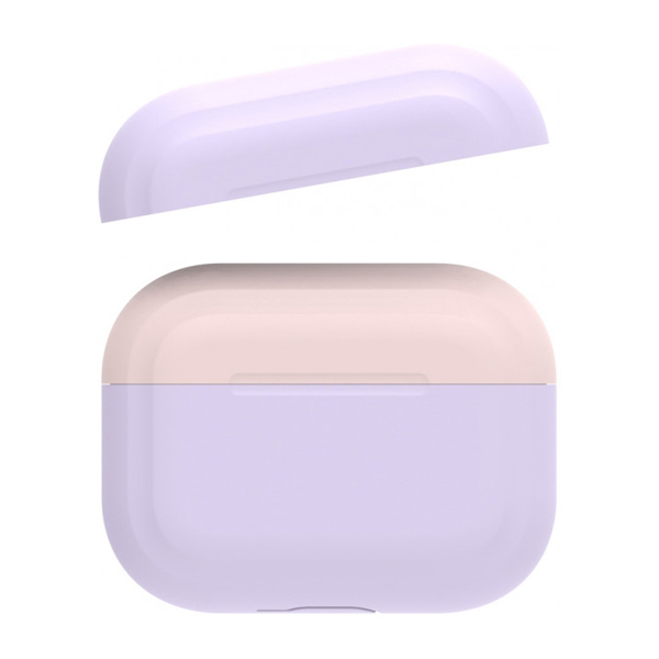 Футляр для наушников AirPods Pro AhaStyle Premium Silicone Two Toned Case Lavender/Pink