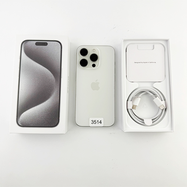 Apple iPhone 15 Pro 256GB White Titanium Б/У №3514 (Стан 8/10)
