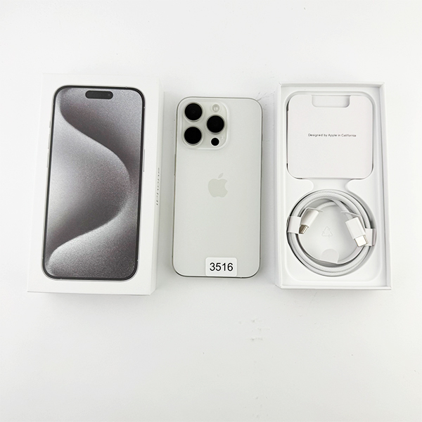 Apple iPhone 15 Pro 128GB White Titanium Б/У  №3516 (Стан 8/10)