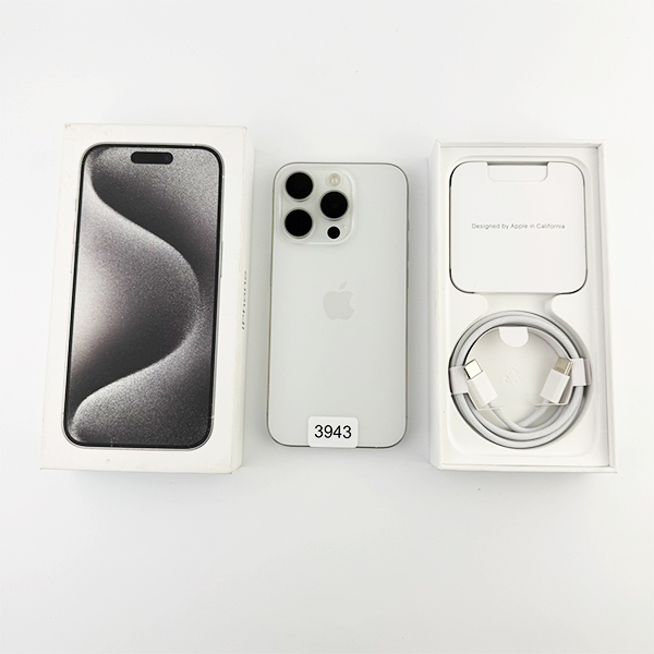 Apple iPhone 15 Pro 128GB White Titanium Б/У №3943 (Стан 8/10)