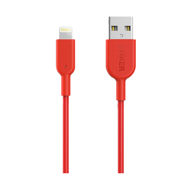 Кабель Anker Powerline II Lightning-USB 0.9 м V3 Red (A8432H91)