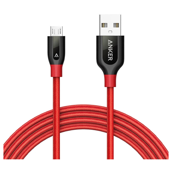 Кабель Anker Powerline+ V3 Micro USB 0.9m Red (A8142H91)